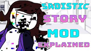 Jaiden Animations Sadistic Story Mod Explained in fnf Pibby Lyrics Mod [upl. by Lika]