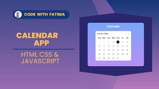 How to Build a Responsive Calendar App with HTML CSS amp JavaScript  StepbyStep Tutorial [upl. by Krischer]