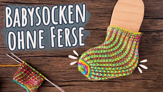 Geniale Patentsocke ohne Ferse stricken  für Babys [upl. by Nalani909]