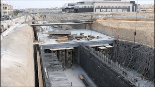 الأعمال الإنشائية في نفق الأمير تركي الأول  Prince Turki Alawal construction updates [upl. by Petit]