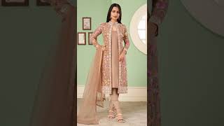 Salwar suit with long jacket design2024 salwar suit jacket fashion dress shorts [upl. by Initirb]