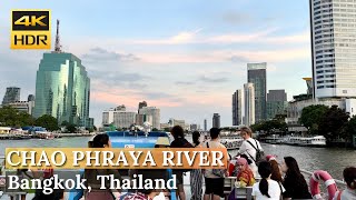 BANGKOK Chao Phraya River Cruise quotAmazing River View For Tourist JUST 1quot Thailand 4K HDR [upl. by Arvo]