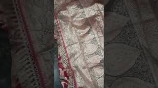 meesho organza saree unboxing and review [upl. by Nihhi104]