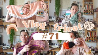 Chaussettes gilet pull châle multi encours  Vlog Tricot 71 [upl. by Sal]