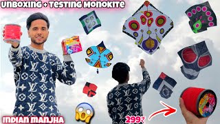 Unboxing  Testing Monokite Gattu🔥  Indian Manjha😍  Flying Biggest Kite😱  Kite Vlog 2024🪁 [upl. by Wakeen]