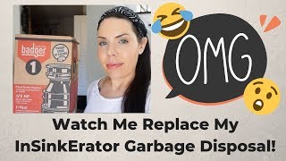 I REPLACED MY GARBAGE DISPOSAL  InSinkErator Badger 1 [upl. by Eiluj]