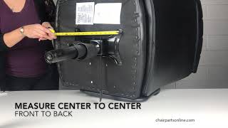 Office Chair Mechanism Measurements  chairpartsonline [upl. by Dorthea]