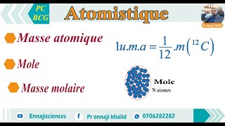 Masse molaire et unité de masse atomique [upl. by Shirlene]