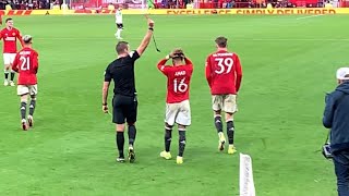 DRAMATIC scenes after United star is sent off after scoring winner against LIVERPOOL [upl. by Billmyre449]