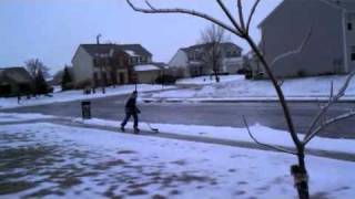 Ice skating on the sidewalk [upl. by Fawnia210]