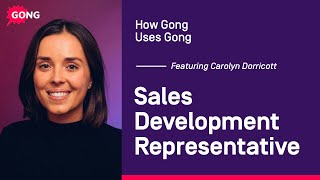 How Gong Uses Gong Sales Development Rep [upl. by Nainatrad]