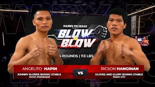 Angelito Hapin vs Ricson Hanginan  Manny Pacquiao presents Blow by Blow  Full Fight [upl. by Halihs987]