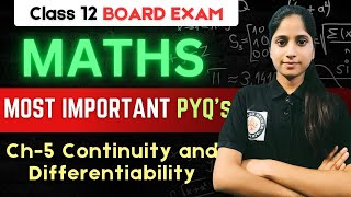 Class12th mathsCh5Continuity and Differentiability PYQ part2 [upl. by Ailisab]