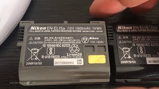 Nikon ENEL15a Battery Test if Genuine [upl. by Zebadiah]