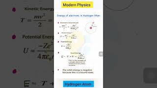 Energy of electron in Hydrogen Orbital Modern Physics ytshorts shorts [upl. by Huei]