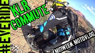 KLR 650 Ghost Race on the DIRT COMMUTE  New Gimbal Midweek Motovlog everide [upl. by Petrine604]