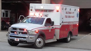 Baltimore City Fire Dept Ambulance 23 Responding [upl. by Enellij]