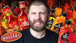 Jak OSTRE są sosy ROLESKI  Test Habanero Ghost Pepper amp Carolina Reaper [upl. by Adnalor]