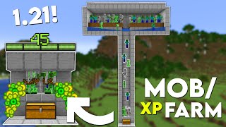 Minecraft EASY MOB XP FARM TUTORIAL 121 Without Mob Spawner [upl. by Maker]