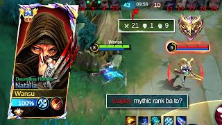 NATALIA WELCOMES LAYLA IN MYTHIC RANKED GAME natalia nonstop gank  MLBB [upl. by Aimet302]