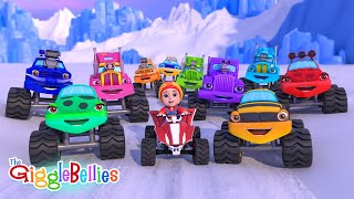 10 Monster Trucks  The Counting Song  Nursery Rhymes  GiggleBellies [upl. by Woolson]