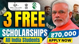 Top 3 Scholarship 2024  Benefit upto ₹70000  Best 3 Scholarship for Students  New Scholarship [upl. by Adnaloj484]