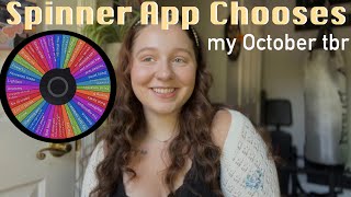 Spinner app chooses my TBR for October 🍂👻 [upl. by Rellim708]