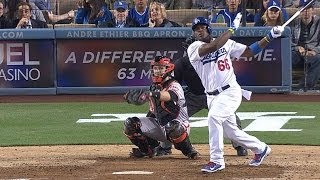 Puig takes pitch launches homer gets heated [upl. by Ulrike147]