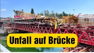 Der UnglücksKran liegt umgestürzt auf einer Baustelle an der Bleilochtalsperre  Thüringen [upl. by Adore288]