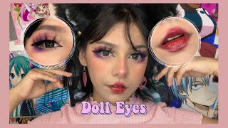 Maquillaje para parecer Muñequita ♡  Doll eyes paso a paso [upl. by Ahsienak303]