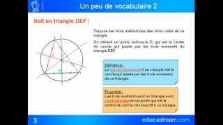 triangle rectangle et cercle circonscrit cours maths 4ème [upl. by Aiekal]