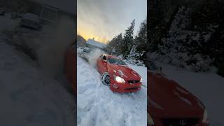 Drift car in the snow POV SHORTS [upl. by Lounge]