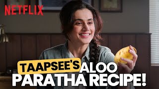 Taapsee Pannus HILARIOUS Aloo Paratha Recipe for IELTS  Dunki [upl. by Oyr49]