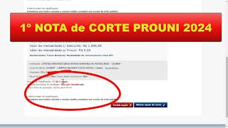 Nota de Corte Prouni 2024  Classificação Prouni  Enem  Bolsa prouni Situação Provisória Prouni [upl. by Marty]