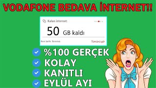 Vodafone Bedava İnternet  \u00100 Bedava 50 GB İNTERNET Geliyor ✅ [upl. by Ameerahs877]