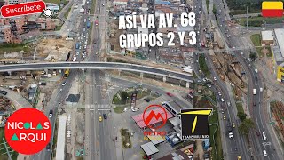 Así va Construcción de TransMilenio Avenida 68 entre la Calle 8 Sur y la Calle 13 en Bogotá 🇨🇴 [upl. by Aremahs]