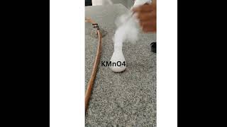 Reaction of KMnO4 with hydrogen peroxide [upl. by Nnayecats853]