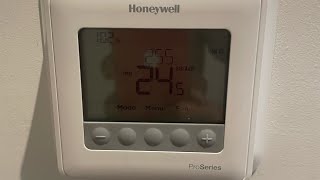 How it’s done Honeywell Pro Series Thermostat Battery Change Pro [upl. by Nostets]