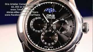 Oris Artelier Complication Moonphase Day Date 24 Hours 7546 [upl. by Ijat]