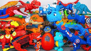 Jurassic World Unboxing Review Colorful Dino Mosasaurus Trex Dino Dance Dino Eggs Triceratops ASMR [upl. by Emmye]