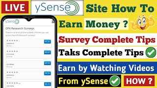 From ySense Earn Money by Watching Videos😱 ysense Survey amp Tasks Complete Tips  Ysense Earn Money [upl. by Maridel]