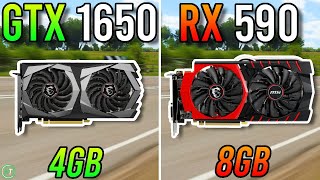 GTX 1650 4GB vs RX 590 8GB  Big Difference [upl. by Krucik]