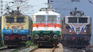 43 Years of Vijayawada ELECTRIC LOCO SHED A Compilation of BZA LOCOMOTIVES WAP4 WAP7 WAG5 amp WAG9 IR [upl. by Lledrev]