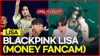 BLACKPINK LISA  quotMONEYquot Fancam Born pink Concert KOREAN REACTION  😲🔥 [upl. by Rramahs502]