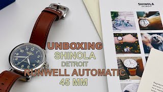 Shinola Detroit Runwell Automatic Unboxing [upl. by Bever84]