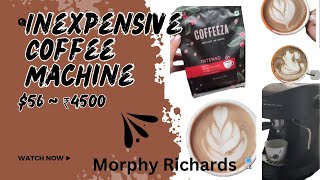 Morphy Richards Coffee Machine Review ☕️ Make latte art at home [upl. by Ehsiom216]