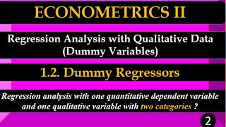 Econometrics II Regression Analysis with Qualitative DatainformationAmharic and [upl. by Barboza362]