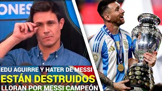 PRENSA MARKETINERA Madrid DESTRUIDA y Edu Aguirre LLORA y SE DERRUMBA en DIRECTO con Messi CAMPEON [upl. by Aitekram]