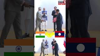 India and Lao PDR signed MoUs in the presence of PM Narendra Modi and PM of Lao PDR [upl. by Calvano]