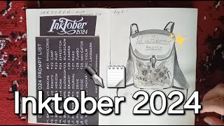 Inktober 2024 Flip through [upl. by Hoi847]